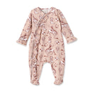 Wild Wrangler/Pink Bamboo Ruffle Zipper Romper - Western