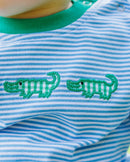 See Ya Later Romper – Baby Boys Alligator Applique Romper