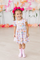 SALE Rainy Day Flutter Sleeve Twirl Dress