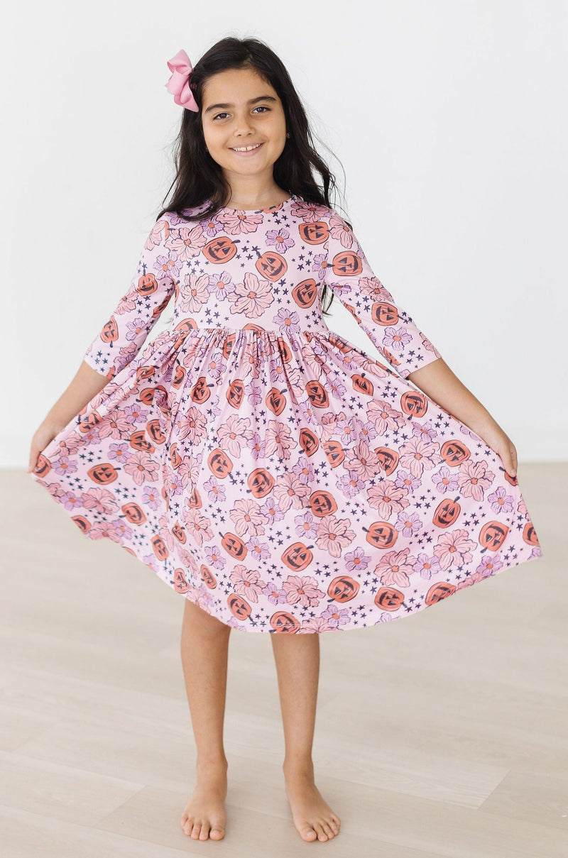 Here for the Candy 3/4 Sleeve Pocket Twirl Dress