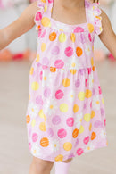 SALE Daisy Doodles Ruffle Cross Back Dress