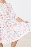 SALE Spooky Sweetheart 3/4 Sleeve Pocket Twirl Dress