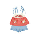 PRE ORDER - Hazel Blue Take Me Out to the Ballgame Short Set