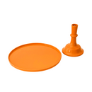 Orange Melamine Pedestal Cake Stand