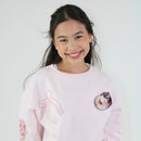 Tween Girls Velvet Western Icons Fleece Sweatshirt – Embroidered Cowgirl Style