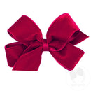 Medium Classic Velvet Bow with Satin Lining – Cardinal