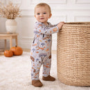 Forest Frolic Baby Romper - Soft Bamboo Fall Outfit