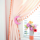 Pink moon mirror acrylic curtain tie back