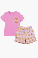 Girls Plush Lavender Teddy Bear Lounge Shorts | Cozy Boutique Loungewear – Bossier City Louisiana