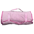 Jane Marie Pink Seersucker Kids Roll-Up Nap Mat with Blanket & Pillow | Toddler Daycare & Preschool Sleeping Mat | Kindergarten Nap Mat | Bossier City, LA
