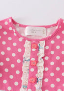 Platinum Balcony Pink Dot Dress– Girls Boutique Ruffle Dress