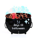 Iridescent black cauldron dry memo board Halloween decor