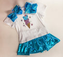 Metallic Skort in Turquoise