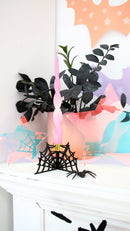 Acrylic spider web candle holder