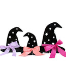 Black Acrylic Witch Hats - with bows