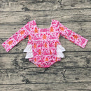 Jolly gingerbread ruffle romper