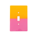Pink and yellow color acrylic block light switch plate