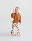 Checkered Flare Pants | Copper