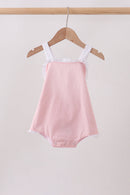 Pink ribbon ruffle bow bubble