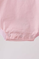 Pink ribbon ruffle bow bubble