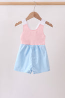 Pink & blue ruffle bow bubble