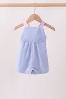 Blue ruffle bow bubble
