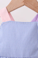 Blue ruffle bow bubble