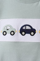Green vehicle embroidery top