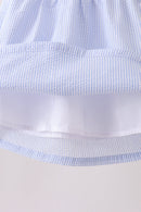 Colorblock ruffle shorts set