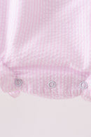 Pink lemon ruffle gingham bubble