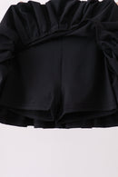 Black pleated skort