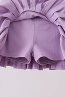 Purple pleated skort