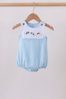 Blue Vehicle Embroidered Bubble