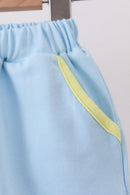 Blue Vehicle Embroidered Set