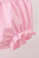 Pink football applique everyone has fun bloomer set