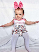 Smocked happy easter thumper tie romper
