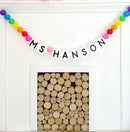 Teacher name friendship bracelet garland