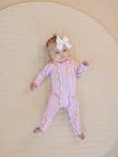 Bamboo Zip Romper | Gingham & Flowers