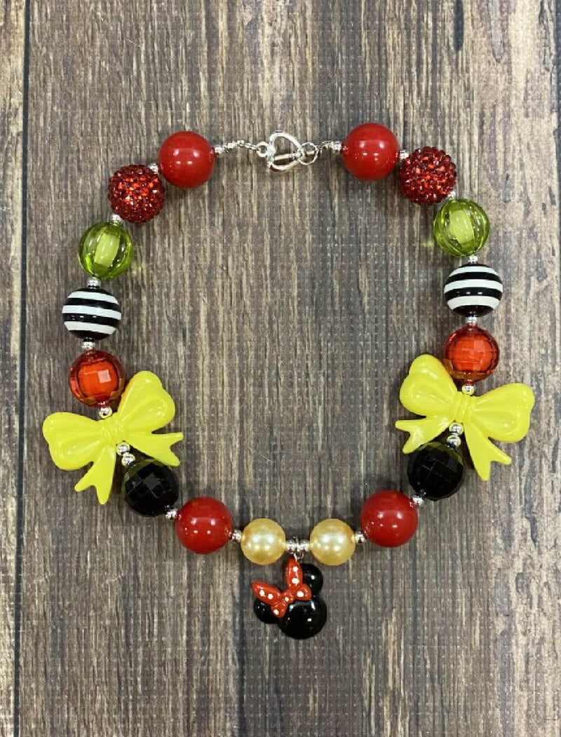 Minnie Mouse Chunky Bead Necklace