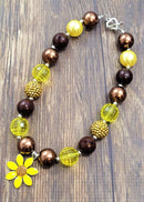 Sunflower Chunky Bead Necklace