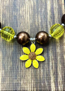 Sunflower Chunky Bead Necklace