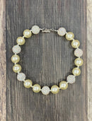 Ivory Rhinestone Chunky Bead Necklace