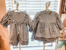 Evelyn Romper – Blue Gingham