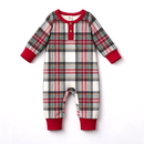Baby Christmas Plaid Henley Bamboo Romper