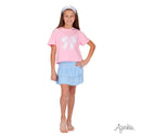 Big Bows Screen Print on Light Pink Boxy T