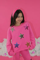 Sequins Stars Appliqué Collection – Sweatshirt & Pants