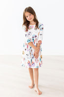 SALE Monster Mash 3/4 Sleeve Pocket Twirl Dress