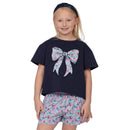 London Floral Butterfly Girls Shorts – Pink & Blue Boutique Skirted Shorts | Bossier City, LA