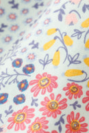 Platinum Blue floral print ruffle dress