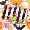 Black and white stripe acrylic tray